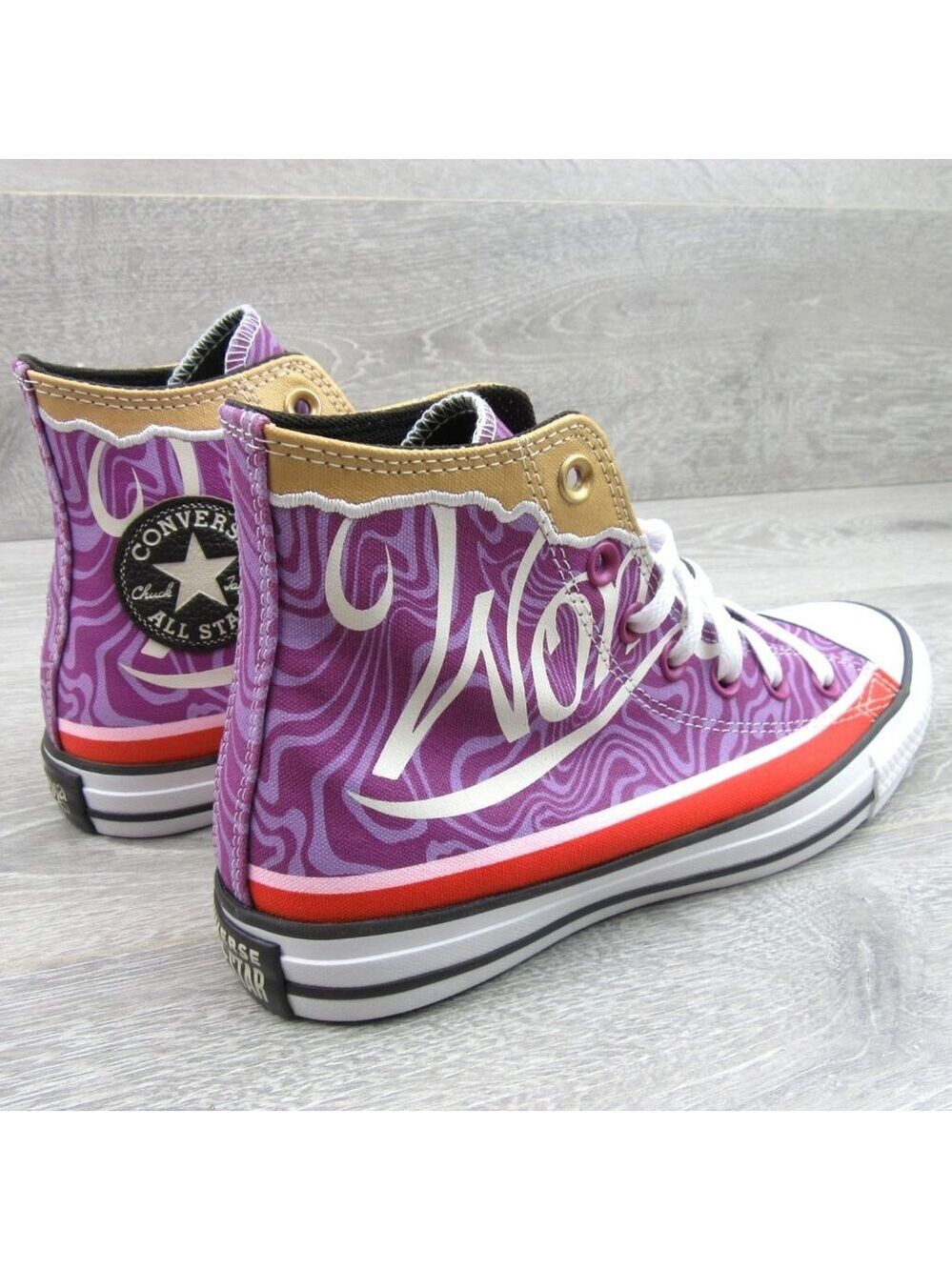 Converse x Wonka CTAS HI Women's Size 8 Pixel Purple White Sneakers NEW - Picture 7 of 14